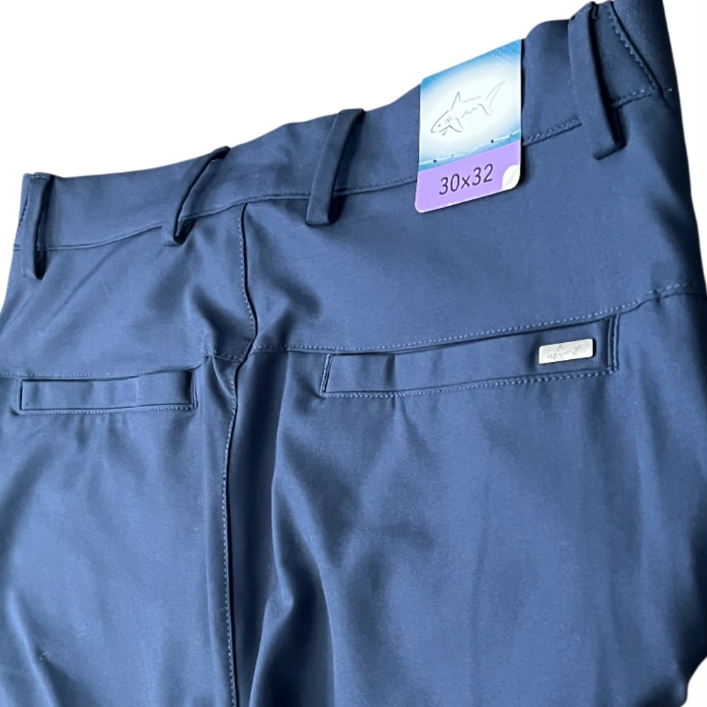 NWT Greg Norman Microfiber Yarn Stretch Fabric Midweight Chino Pant Blue - Picture 7 of 11